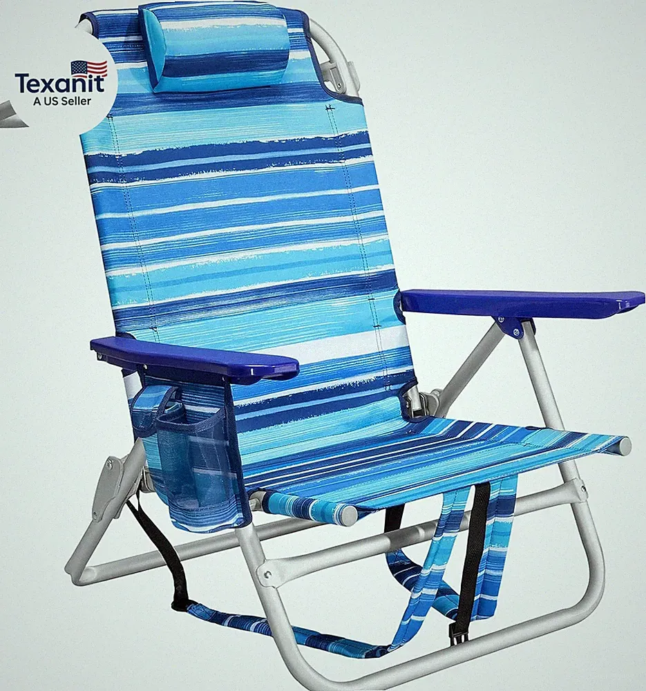 Backpack Beach Chairs for Adults,1/2 Pack Folding Heavy Duty Camping Chair with