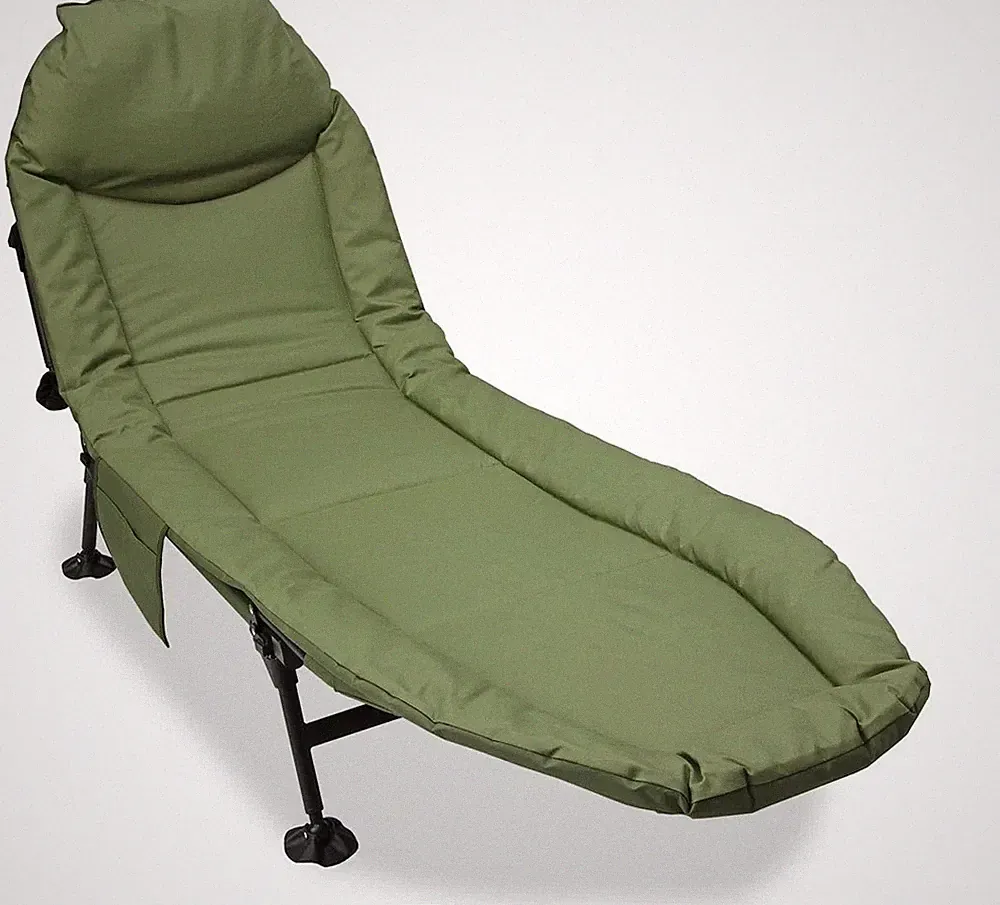 Carp Fishing Bedchair 6 Legs Padded Recliner Bed Chair Camping or for Bivvy