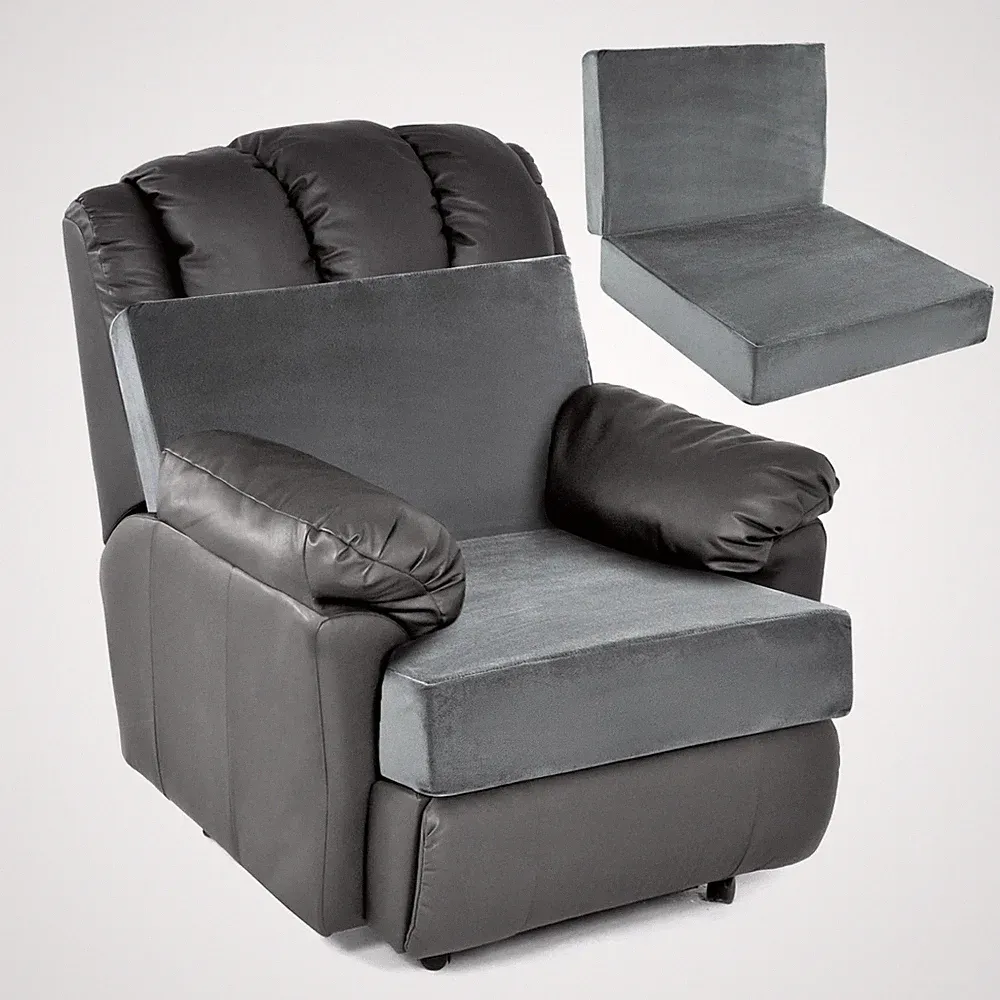 Foam Recliner Chair Cushions for Elderly, 4" Thick Chair Pads with Back Suppo...