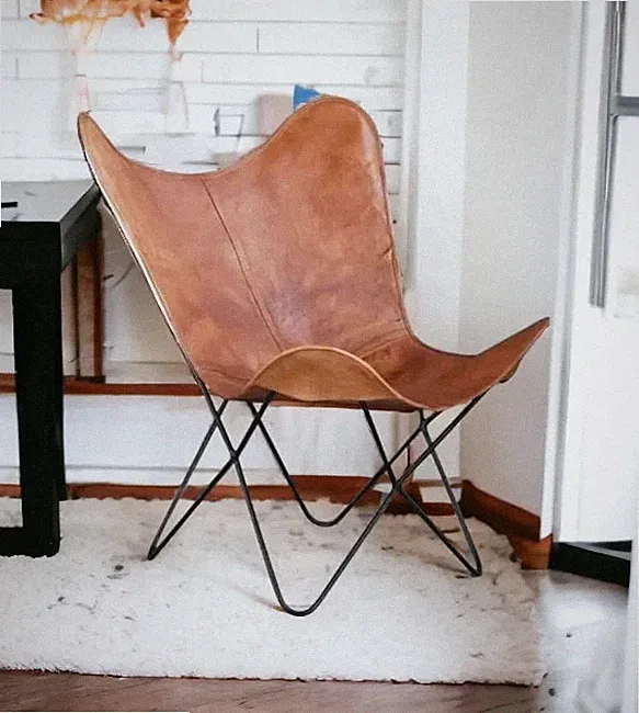 Genuine New Butterfly Chair Comfortable With Folding Iron Stand For HOme