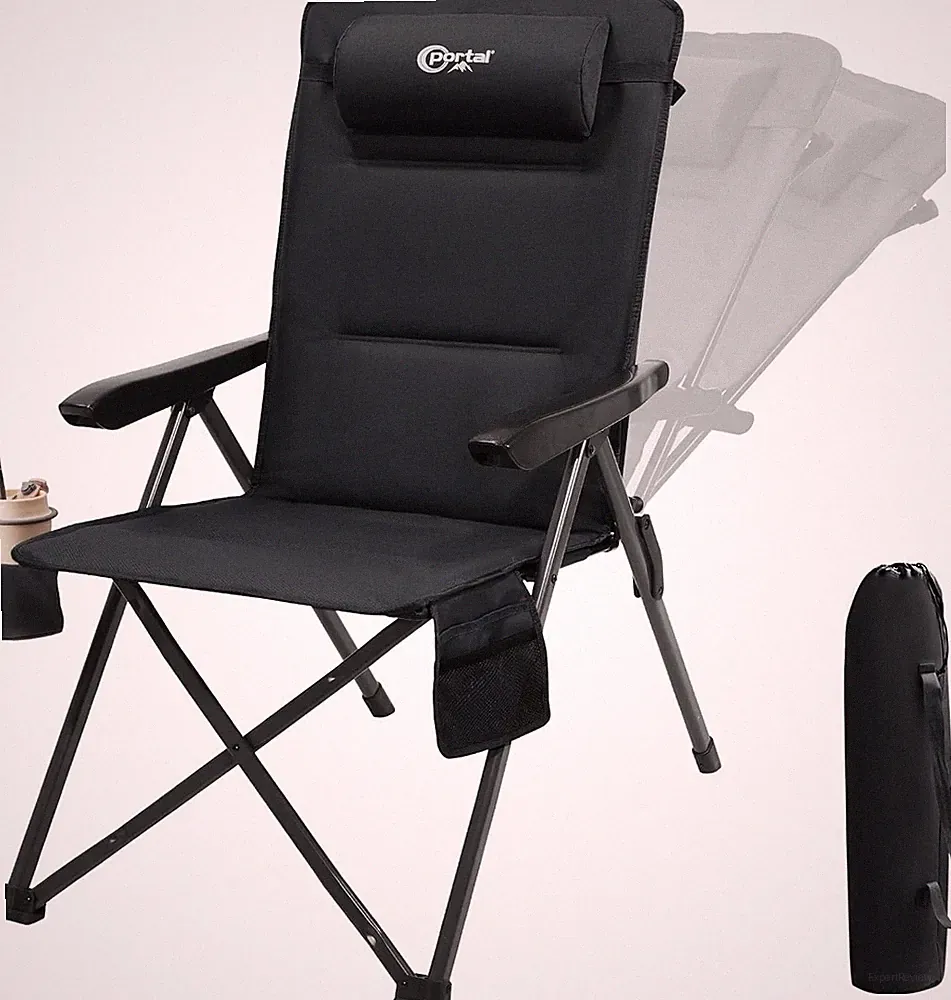 Portal Camping Chair Recliner for Adults Folding Garden Chair Heavy Duty
